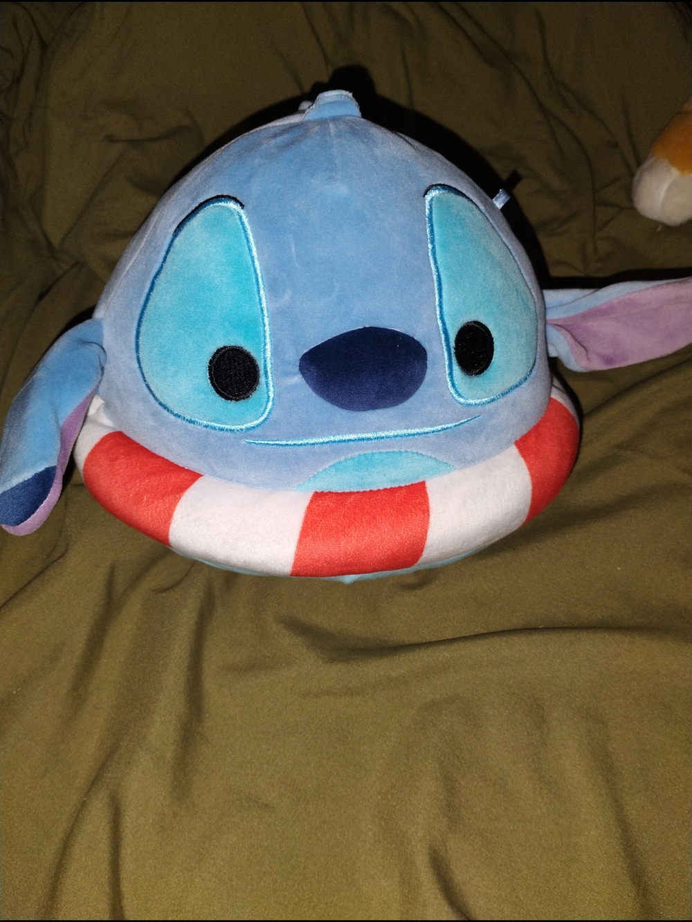 Disney Blue Stitch Plush with Red & White Lifesaver